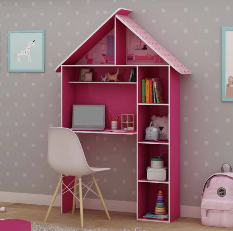 Mesa p/ Computador Gelius Casinha (pink)