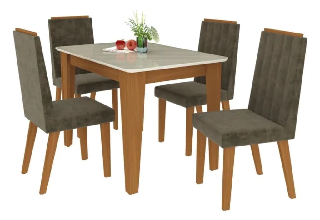 Mesa Indekes Suécia 1,20 c/ 4 cadeiras