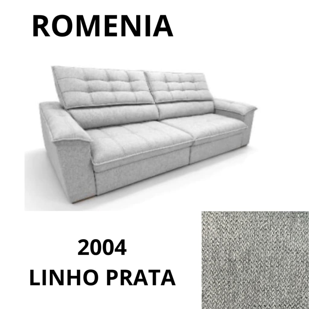 Estofado Nasalah Romenia 2,30m (linho prata)