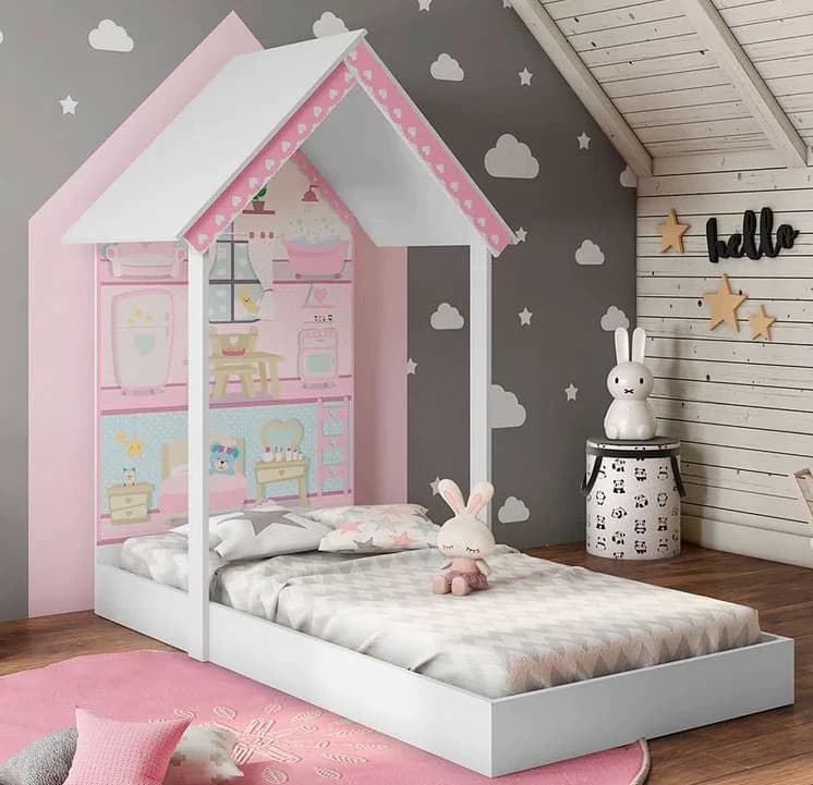 Mini Cama Pura Magia Montessoriana Casa de Boneca