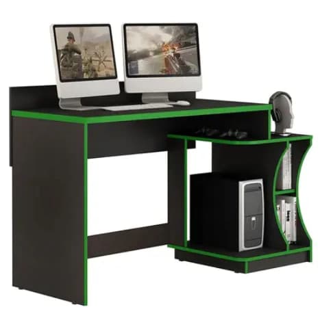 Mesa p/ Computador Valdemóveis Gamer (preto/verde)